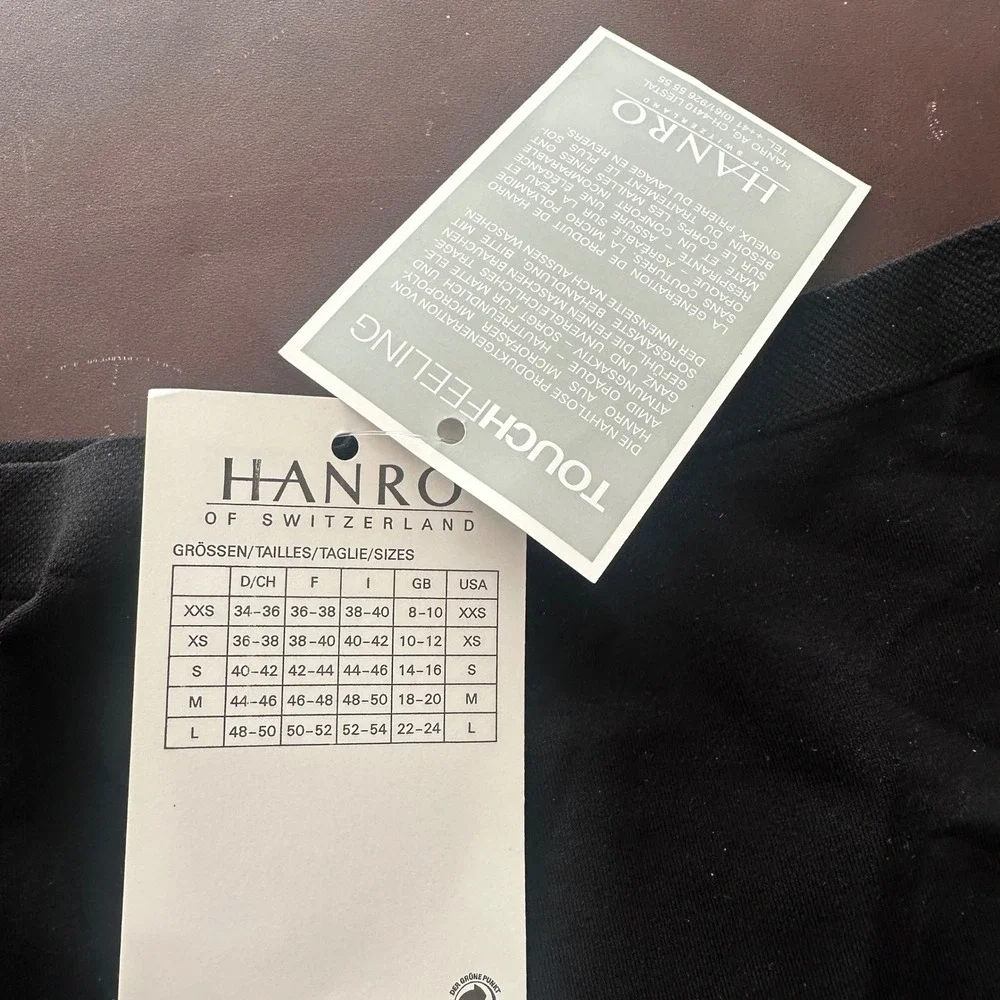 Hanro Touch Feeling Boyshort Black Micro Polyamide 1822 Set of 2 NWT Swiss - Picture 4 of 9